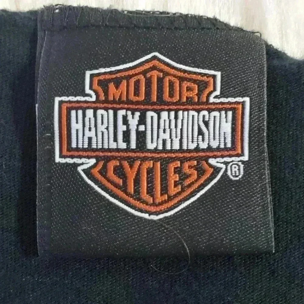 Vintage 90s Harley Davidson Biker Motorcycle Cutoff - Picture 3 of 8